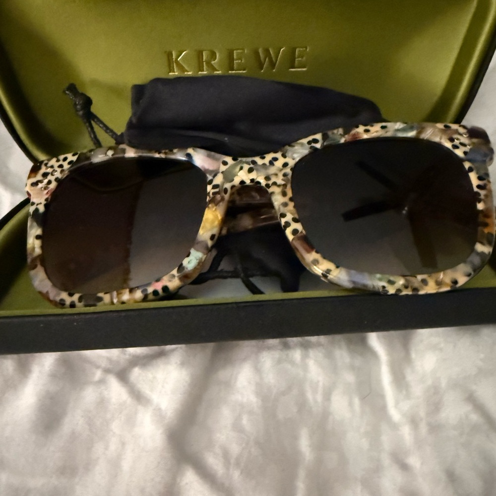 KREWE Leopard Print Sunglasses